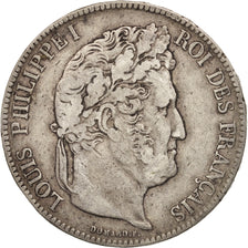 Coin, France, Louis-Philippe, 5 Francs, 1836, Lille, VF(30-35), Silver