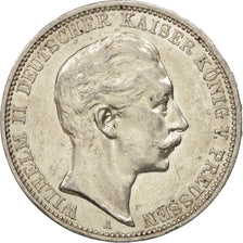 Coin, German States, PRUSSIA, Wilhelm II, 3 Mark, 1912, Berlin, AU(55-58)