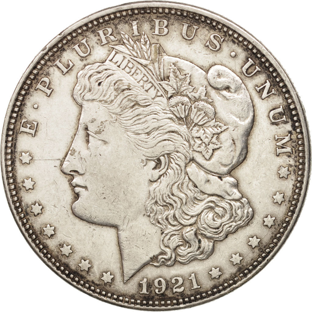 Coin, United States, Morgan Dollar, Dollar, 1921, U.S. Mint, Philadelphia