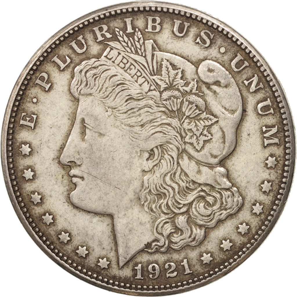 Coin, United States, Morgan Dollar, Dollar, 1921, U.S. Mint, San Francisco
