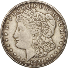Coin, United States, Morgan Dollar, Dollar, 1921, U.S. Mint, San Francisco