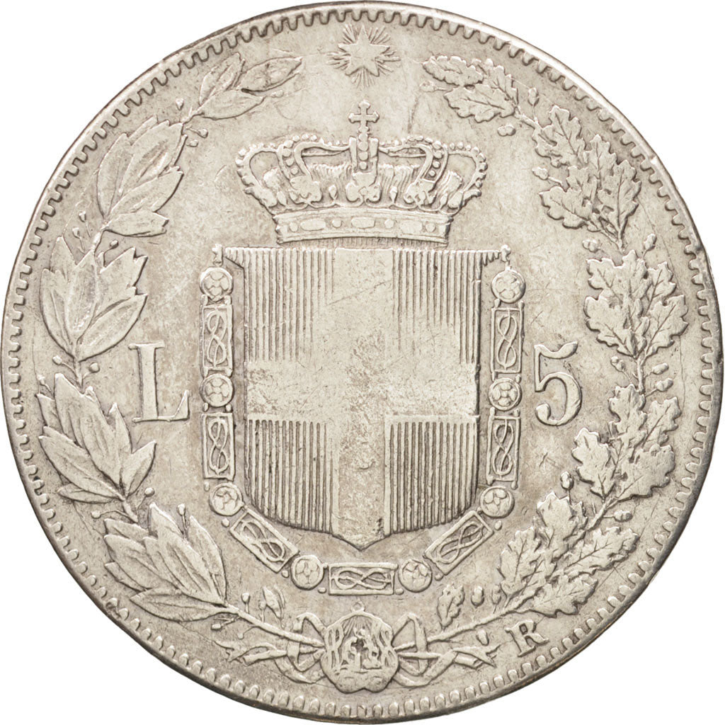 Moneta, Italia, Umberto I, 5 Lire, 1879, Rome, BB, Argento, KM:20