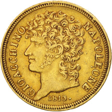 ITALIAN STATES,Joachim Murat,20 Lire,1813, EF(40-45),Gold,KM:264