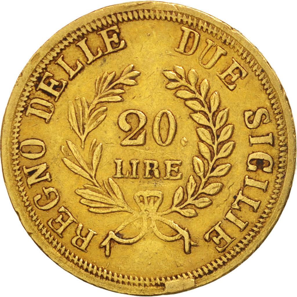 ITALIAN STATES,Joachim Murat,20 Lire,1813, EF(40-45),Gold,KM:264