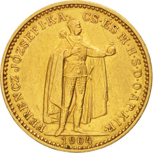 Ungarn, Franz Joseph I, 20 Korona, 1904, Kormoczbanya, SS+, Gold, KM:486