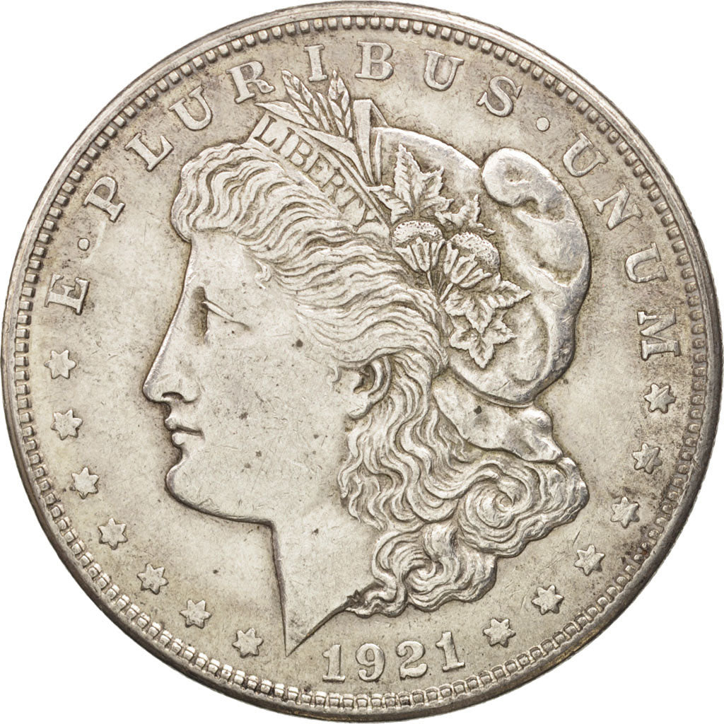 United States, Morgan Dollar,1921, U.S. Mint, Denver, EF(40-45),KM 110