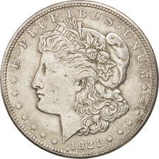 United States, Morgan Dollar,1921, U.S. Mint, Denver, EF(40-45),KM 110