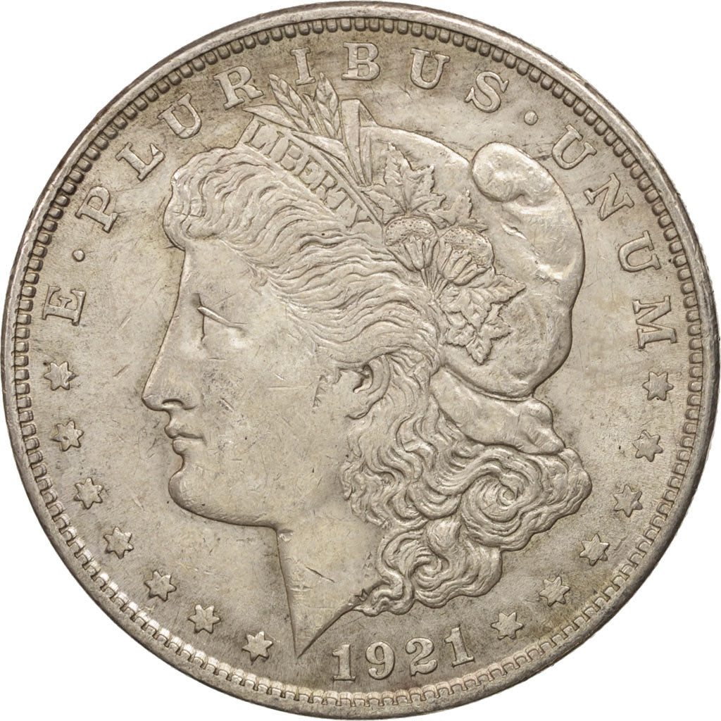 United States, Morgan Dollar,1921, U.S.,Philadelphia, EF(40-45), KM 110