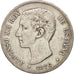 Spagna, Alfonso XII, 5 Pesetas, 1876, Madrid, BB, Argento, KM:671