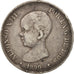 Spain, Alfonso XIII, 5 Pesetas, 1890, Madrid, VF(30-35), Silver, KM:689