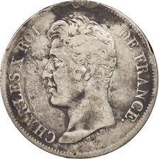 Moneta, Francja, Charles X, 5 Francs, 1825, Lille, VF(20-25), Srebro, KM:720.13