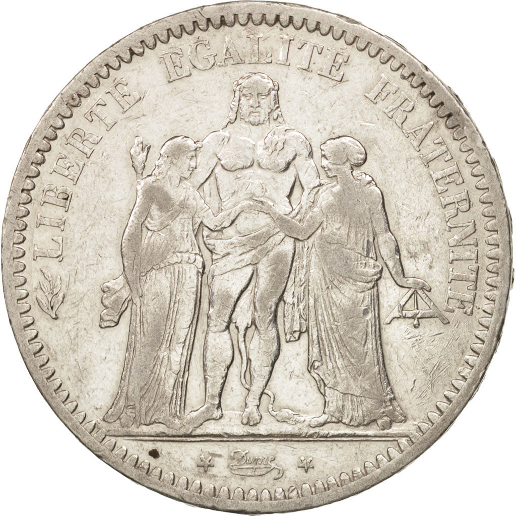 Moneta, Francia, Hercule, 5 Francs, 1872, Paris, BB, Argento, KM:820.1