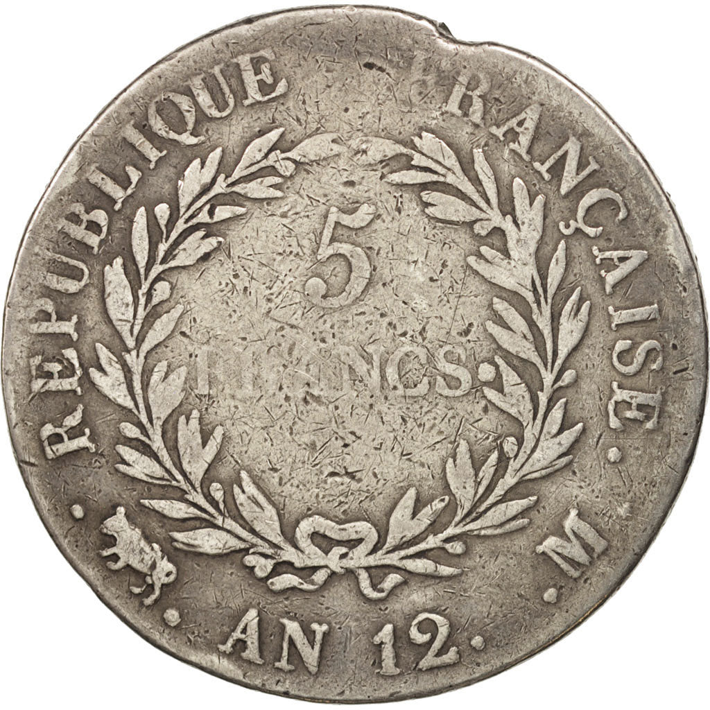 Frankreich, 5 Francs, 1804, Toulouse, SGE+, Silber, KM:659.10, Gadoury:577