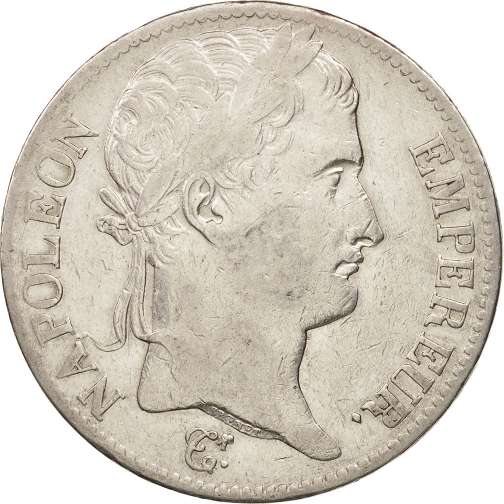 France, 5 Francs, 1813, Paris, EF(40-45), Silver, KM:694.1, Gadoury:584