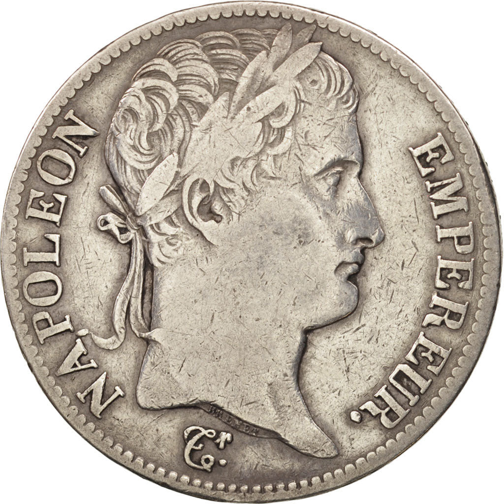 France, 5 Francs, 1813, Paris, VF(30-35), Silver, KM:694.1, Gadoury:584