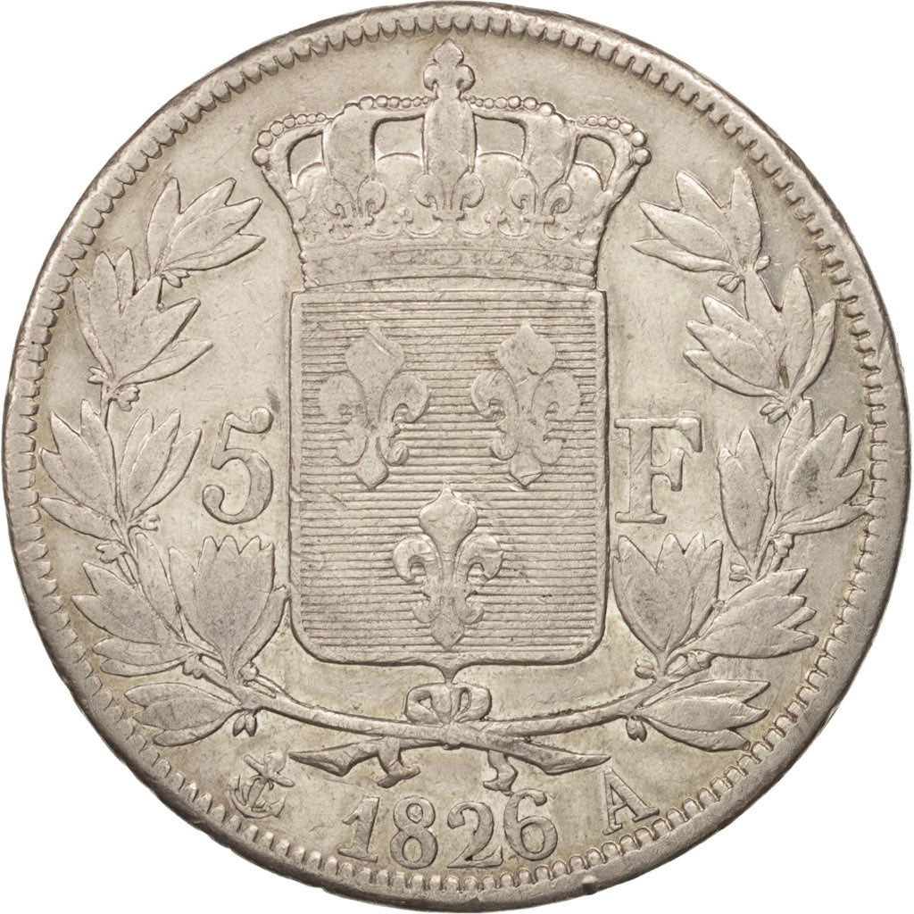 France, Charles X, 5 Francs, 1826, Paris, EF(40-45), Silver, KM:720.1
