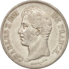 France, Charles X, 5 Francs, 1828, Paris, TTB, Argent, KM:728.1, Gadoury:644