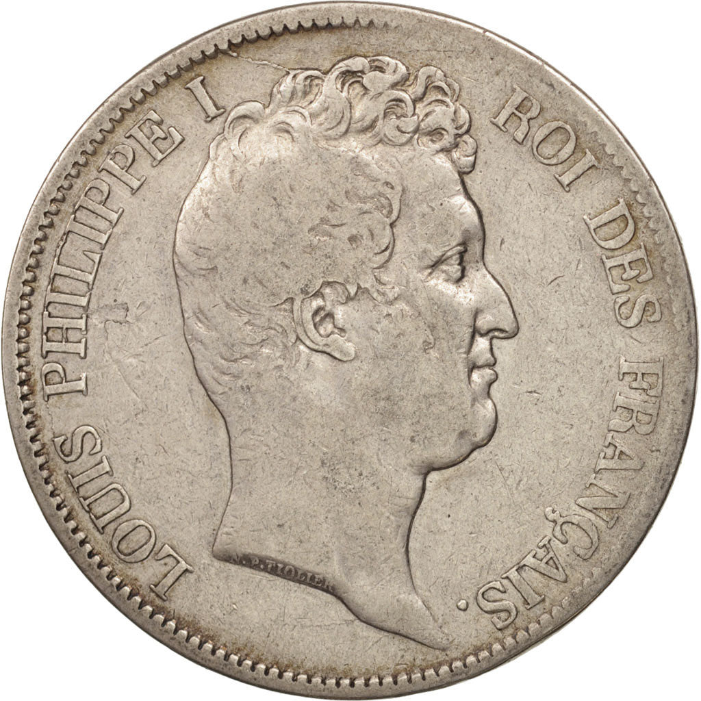 Münze, Frankreich, Louis-Philippe, 5 Francs, 1831, Marseille, S+, Silber