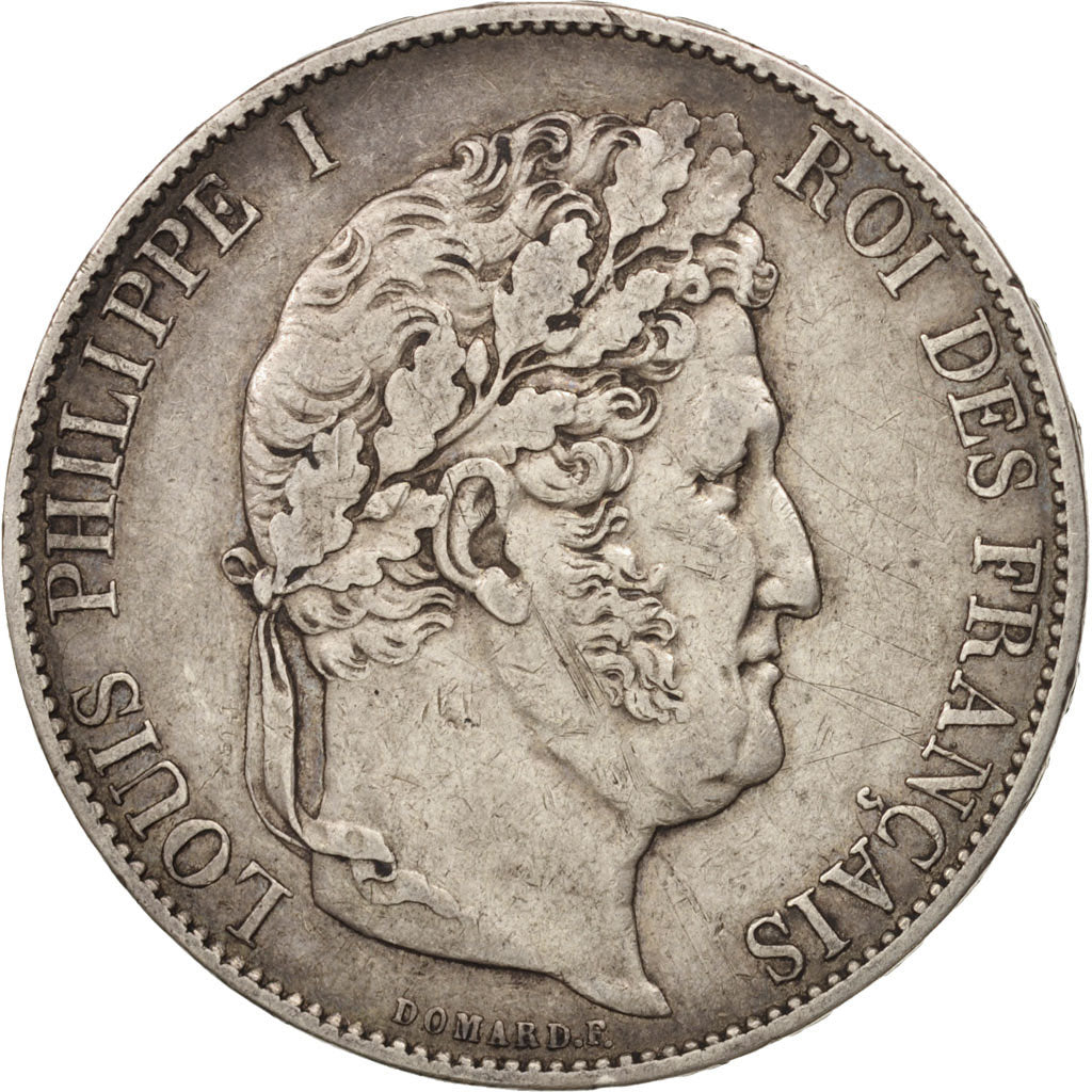 Francia, Louis-Philippe, 5 Francs, 1847, Paris, BB, Argento, KM:749.1