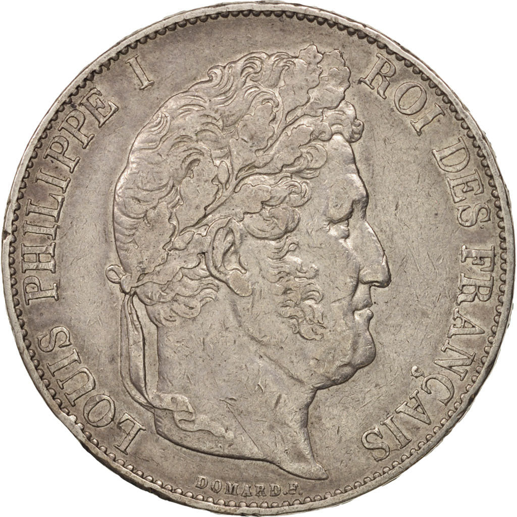 Coin, France, Louis-Philippe, 5 Francs, 1847, Paris, EF(40-45), Silver