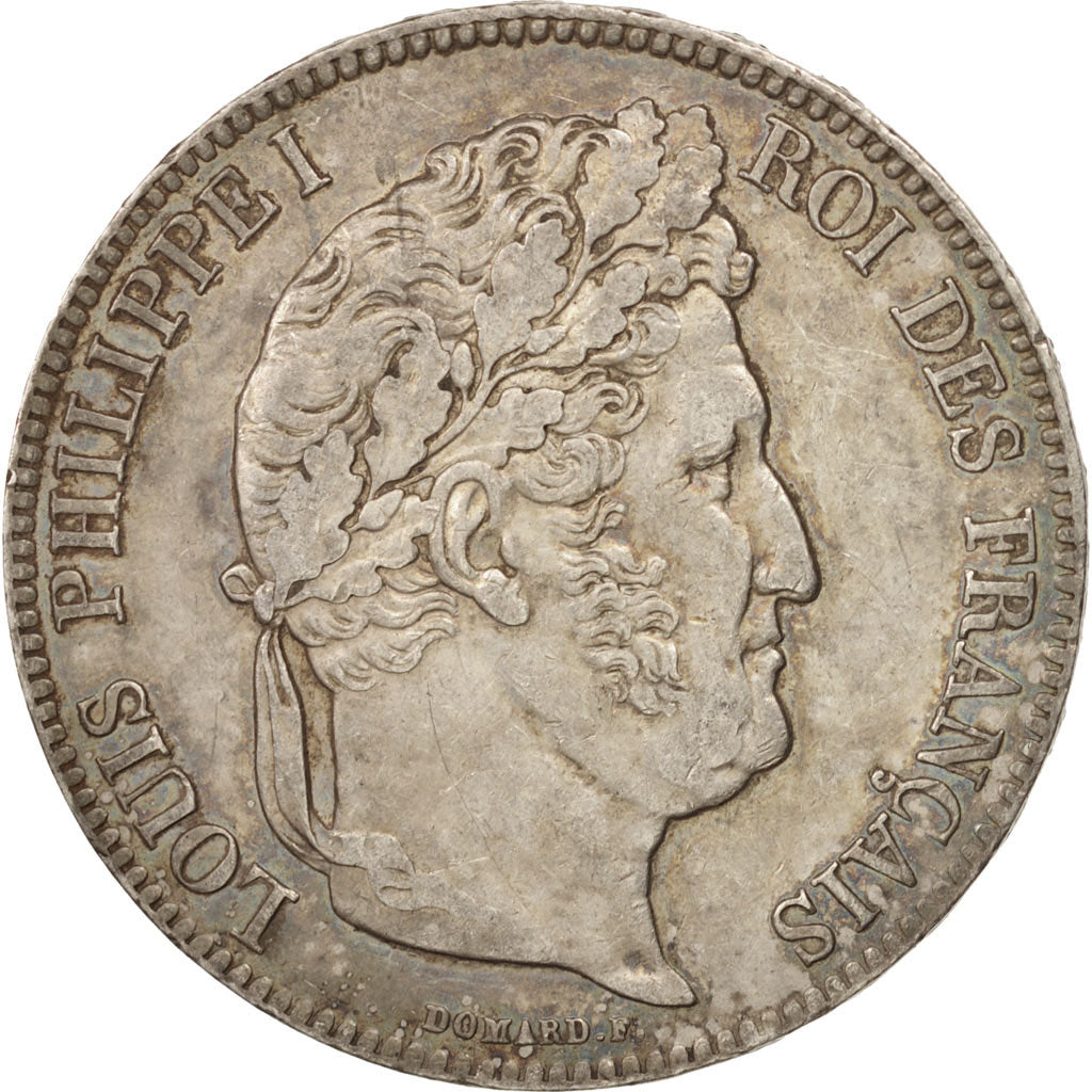 Coin, France, Louis-Philippe, 5 Francs, 1840, Rouen, EF(40-45), Silver