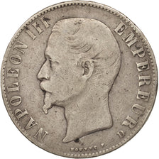 Monnaie, France, Napoleon III, Napoléon III, 5 Francs, 1856, Lyon, TB, Argent