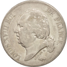 Munten, Frankrijk, Louis XVIII, Louis XVIII, 5 Francs, 1824, Lille, ZF, Zilver