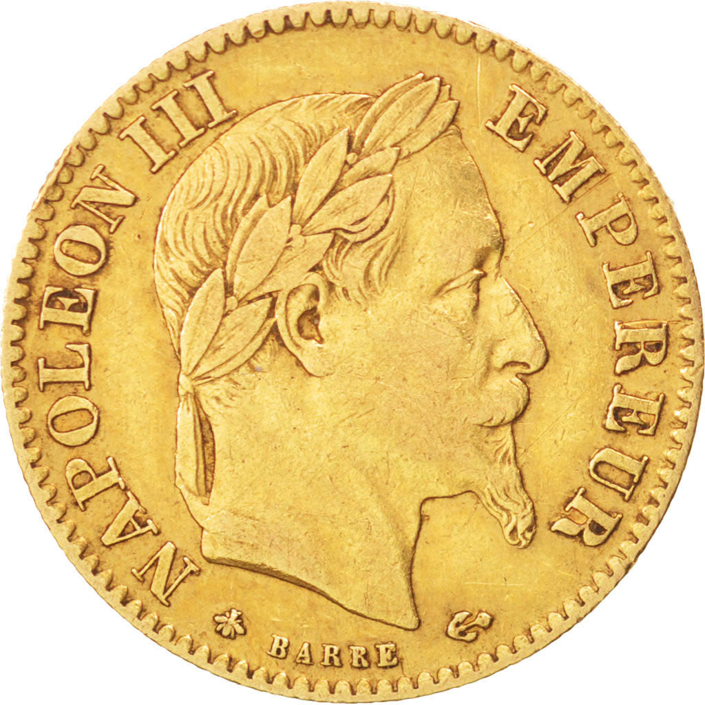 France, 10 Francs, 1868, Paris, EF(40-45), Gold, KM:800.1, Gadoury:1015