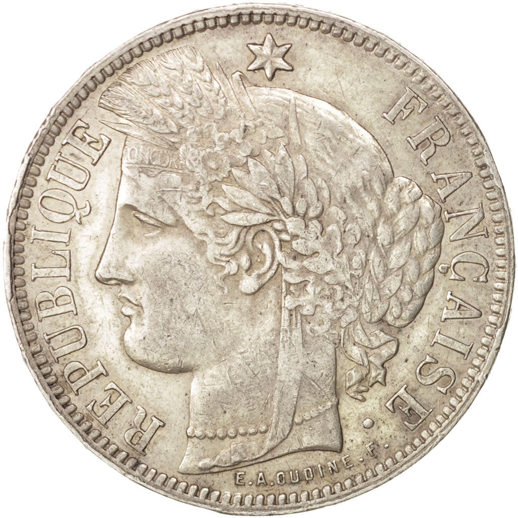 France, Cérès, 5 Francs, 1870, Bordeaux, EF(40-45), Silver, KM:818.4