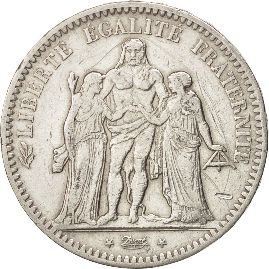 Coin, France, Hercule, 5 Francs, 1849, Strasbourg, VF(30-35), Silver, KM:756.2