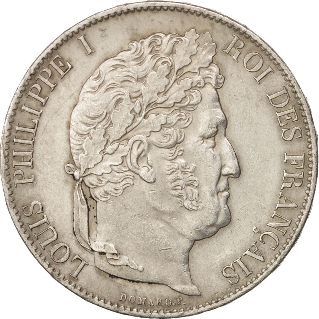 France, Louis-Philippe, 5 Francs, 1847, Paris, AU(50-53), Silver, KM:749.1