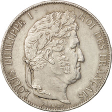 France, Louis-Philippe, 5 Francs, 1847, Paris, AU(50-53), Silver, KM:749.1