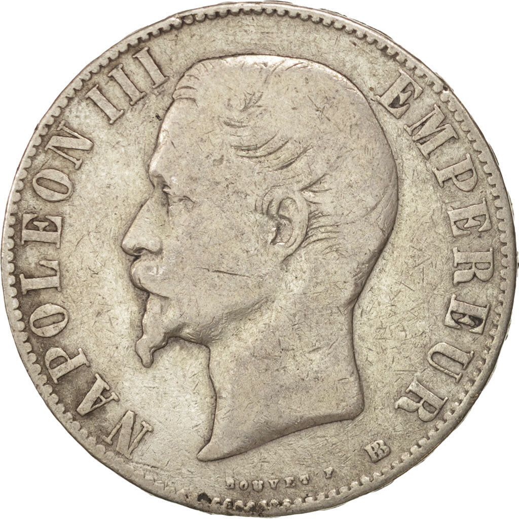 Munten, Frankrijk, Napoleon III, Napoléon III, 5 Francs, 1855, Strasbourg, FR