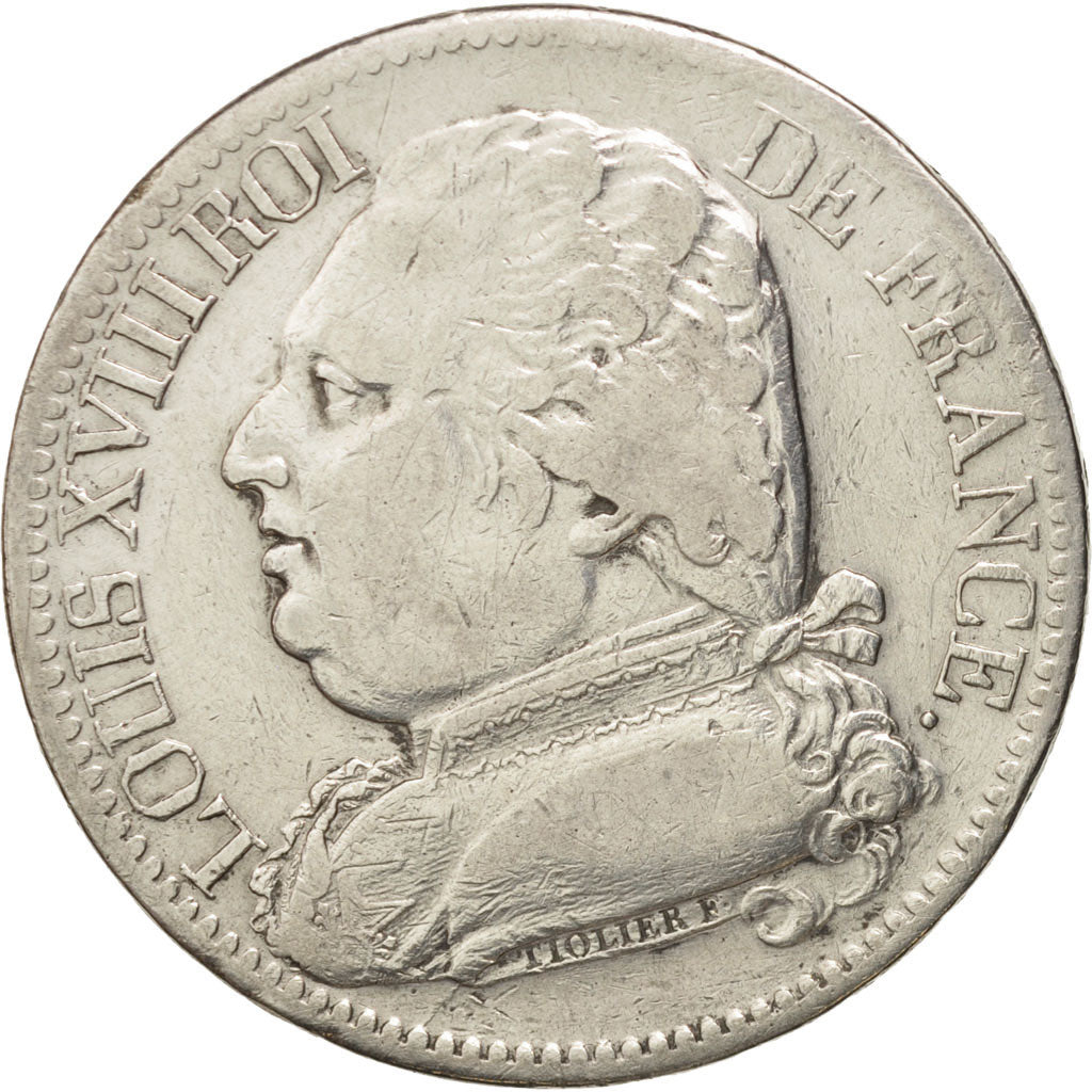 Frankreich, Louis XVIII, 5 Francs, 1815, Toulouse, S, Silber, KM 702.9