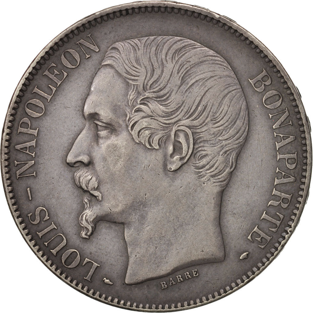 France, 5 Francs, 1852, Paris, AU(50-53), Silver, KM:773.1, Gadoury:726