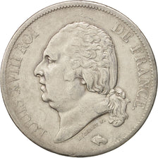 France, Louis XVIII, 5 Francs, 1820, Paris, VF(30-35), Silver, KM 711.1
