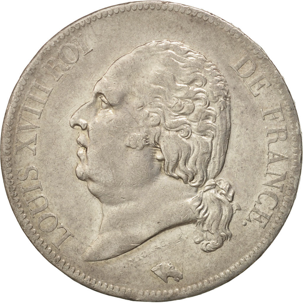 Munten, Frankrijk, Louis XVIII, Louis XVIII, 5 Francs, 1821, Paris, ZF, Zilver