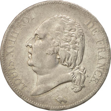 Munten, Frankrijk, Louis XVIII, Louis XVIII, 5 Francs, 1821, Paris, ZF, Zilver