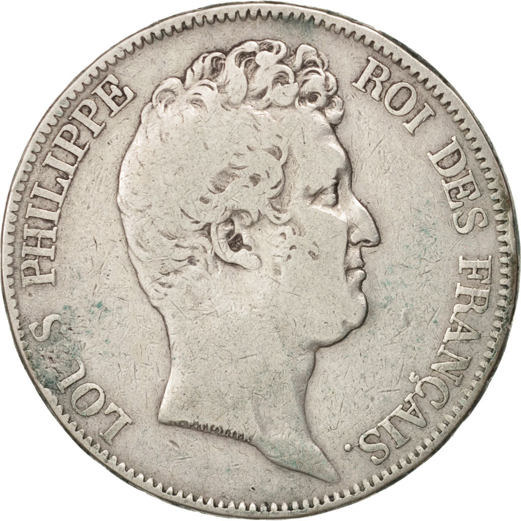 Coin, France, Louis-Philippe, 5 Francs, 1830, Rouen, F(12-15), Silver, KM:737.2