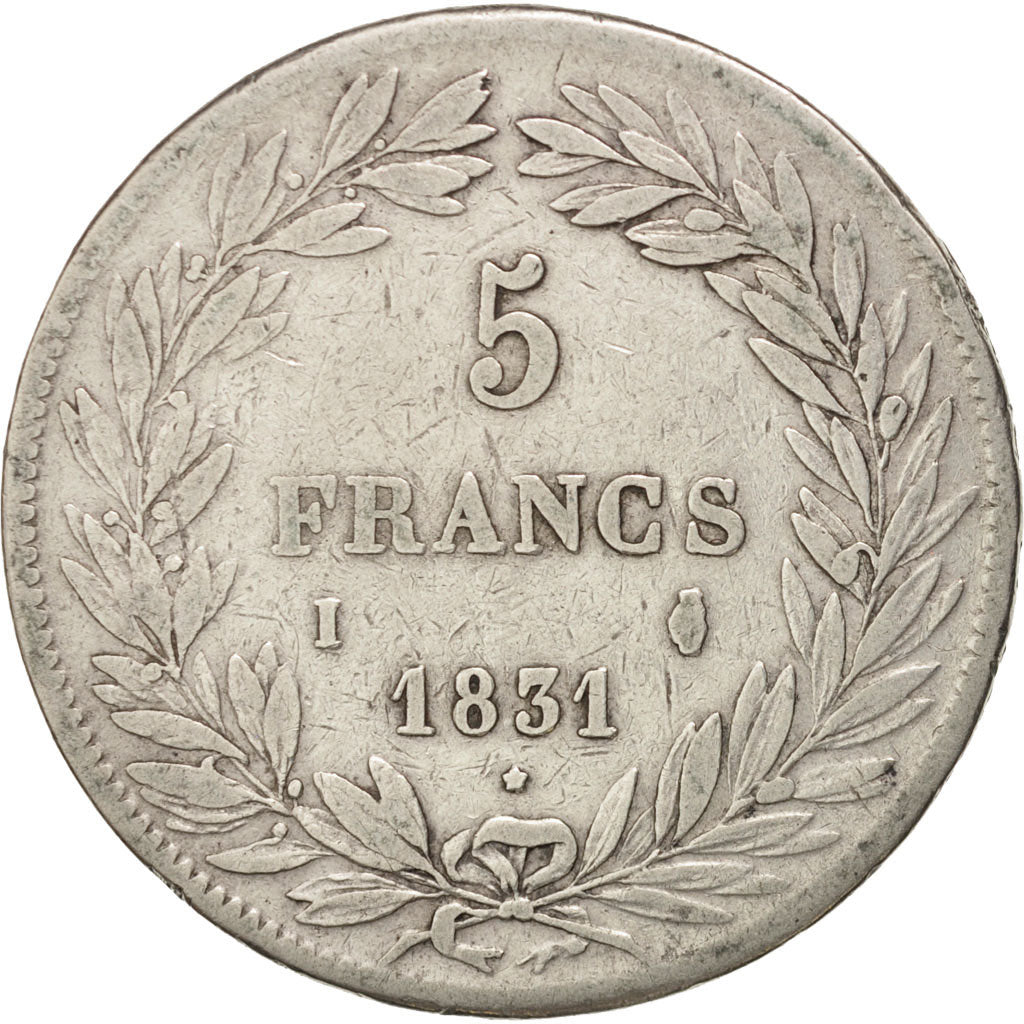 Munten, Frankrijk, Louis-Philippe, 5 Francs, 1831, Limoges, FR+, Zilver