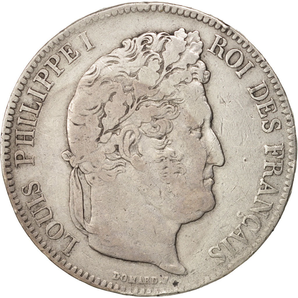 Münze, Frankreich, Louis-Philippe, 5 Francs, 1838, Lyon, S+, Silber, KM:749.4