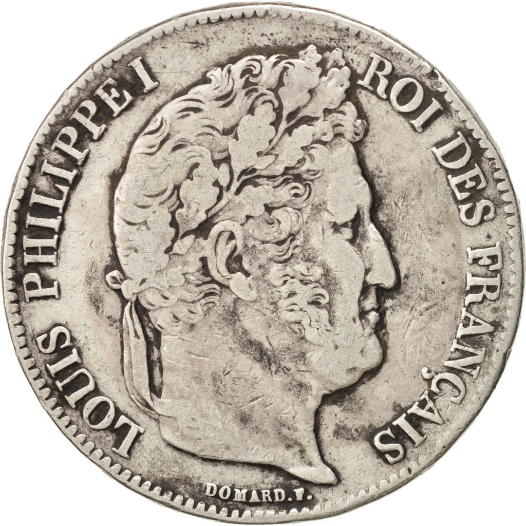 Münze, Frankreich, Louis-Philippe, 5 Francs, 1839, Lyon, S+, Silber, KM:749.4
