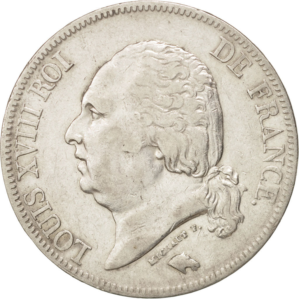 Coin, France, Louis XVIII, Louis XVIII, 5 Francs, 1824, Lille, EF(40-45)