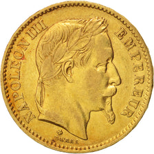 Coin, France, Napoleon III, Napoléon III, 20 Francs, 1866, Strasbourg