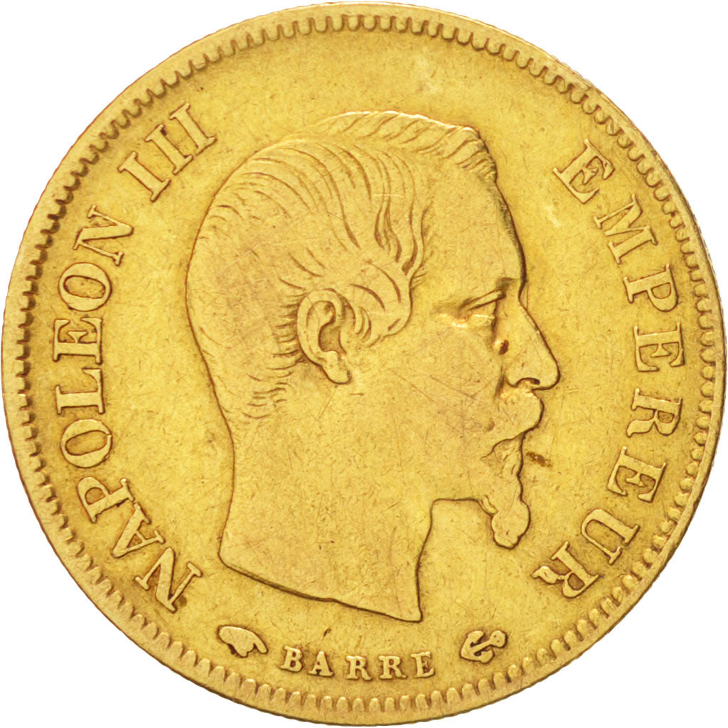 Munten, Frankrijk, Napoleon III, Napoléon III, 10 Francs, 1858, Paris, FR+