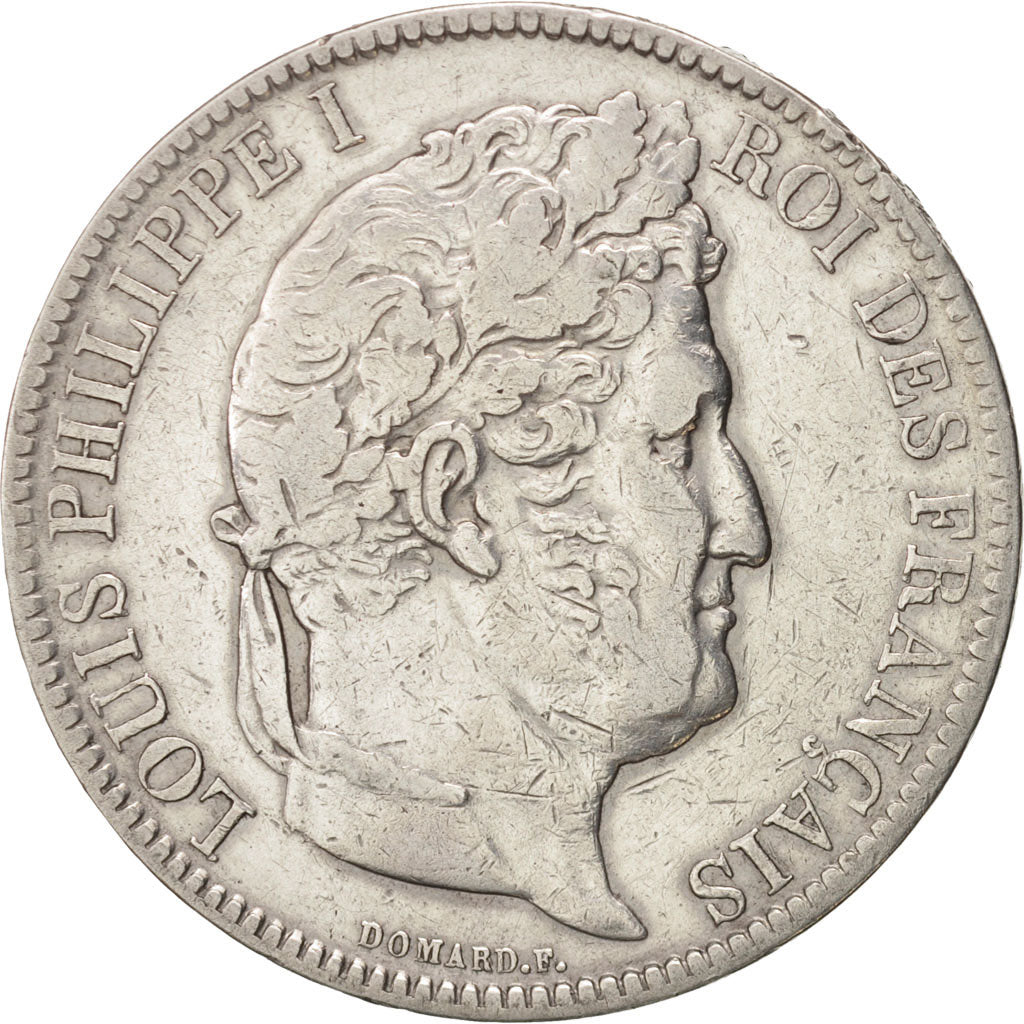 Moneta, Francja, Louis-Philippe, 5 Francs, 1831, Strasbourg, VF(30-35), Srebro