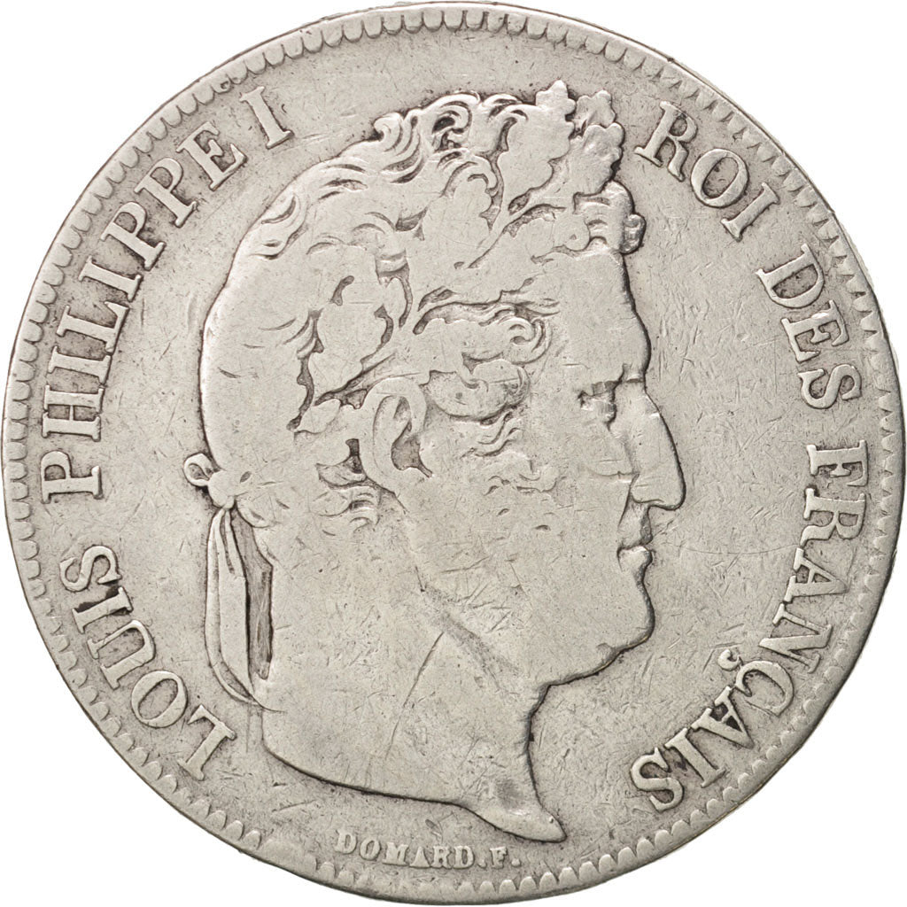 Moneta, Francia, Louis-Philippe, 5 Francs, 1836, Lille, MB, Argento, KM:749.13