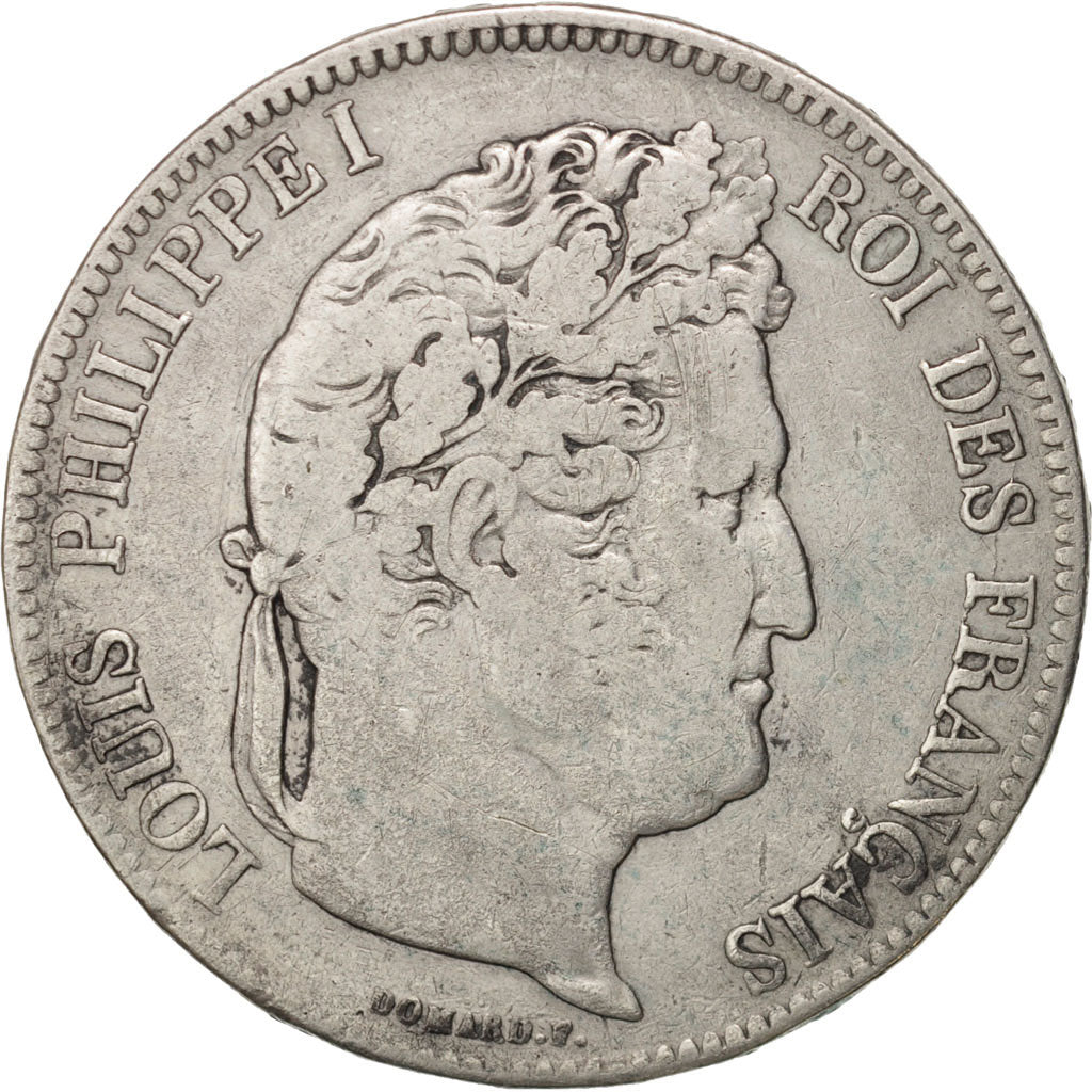 France, Louis-Philippe, 5 Francs, 1833, La Rochelle, VF(20-25),KM 749.5