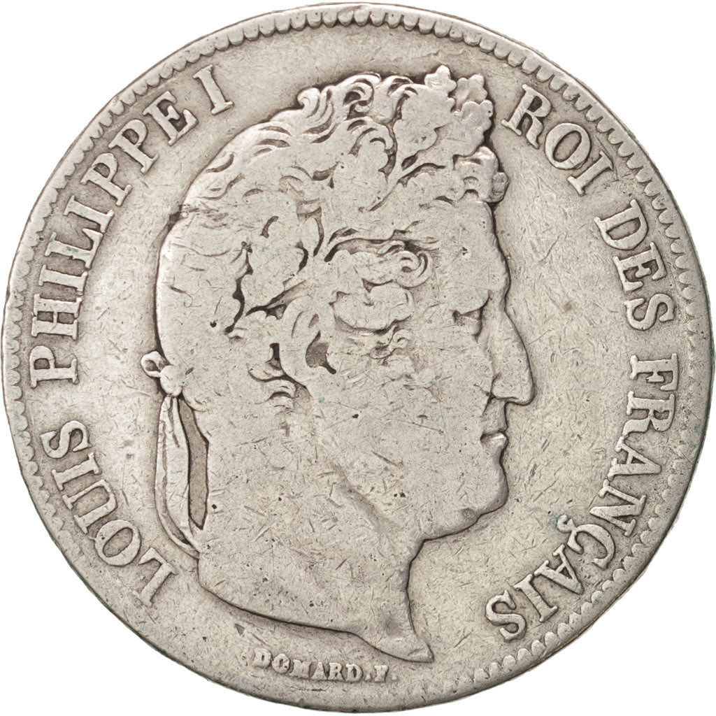 Munten, Frankrijk, Louis-Philippe, 5 Francs, 1832, Rouen, FR, Zilver, KM:749.2