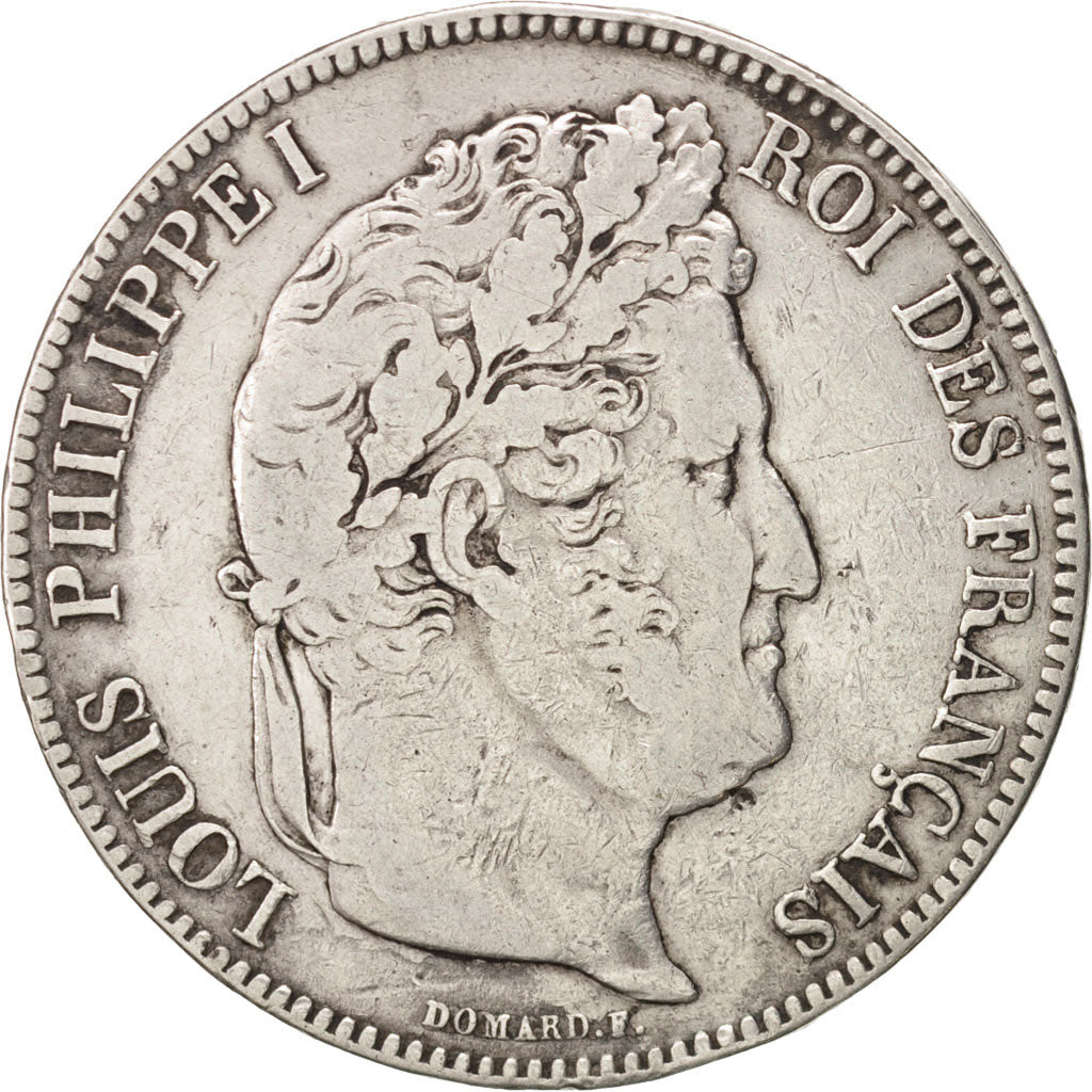 Coin, France, Louis-Philippe, 5 Francs, 1836, Bordeaux, VF(30-35), Silver